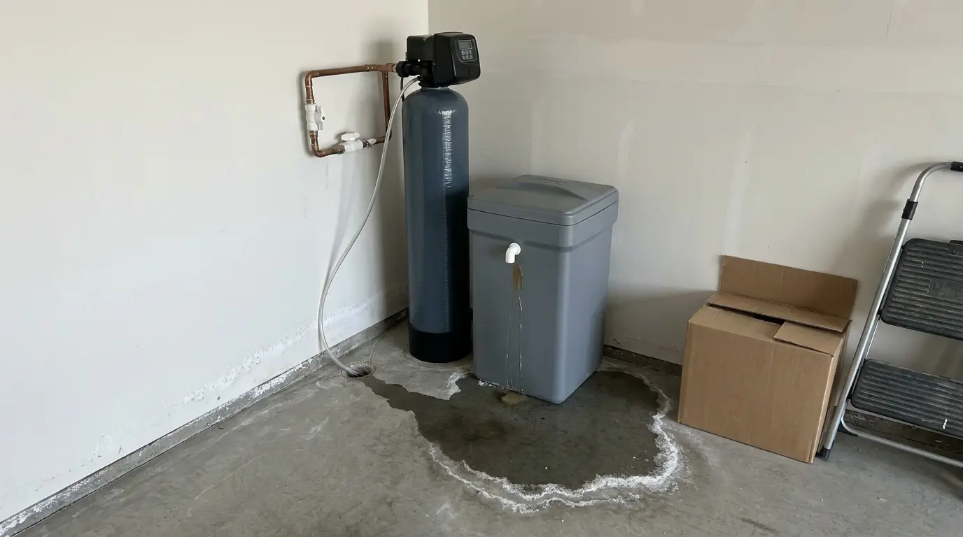 Is Your Garden City Water Softener Leaking Onto the Slab?