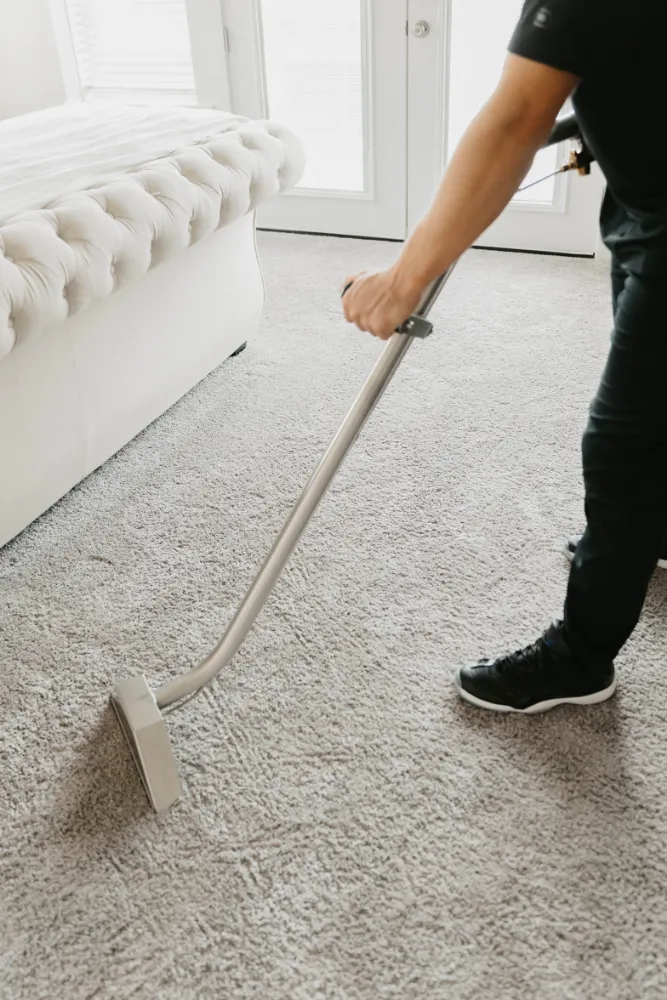carpet being vacuumed