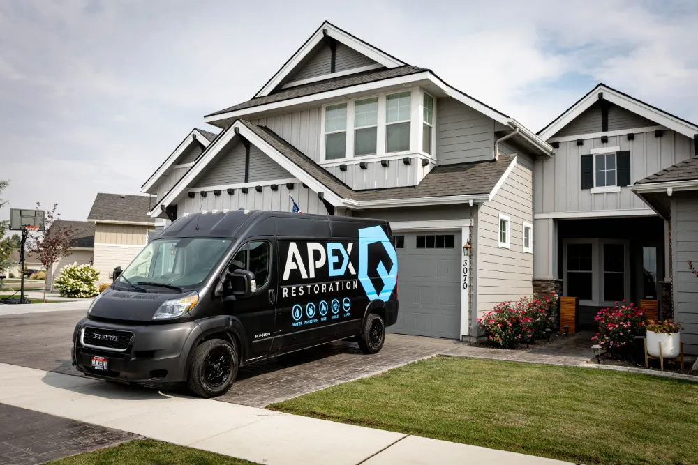 Apex restoration van in driveway